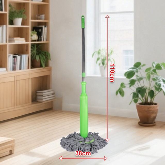 Hands-Free Rotating Microfiber Floor Mop