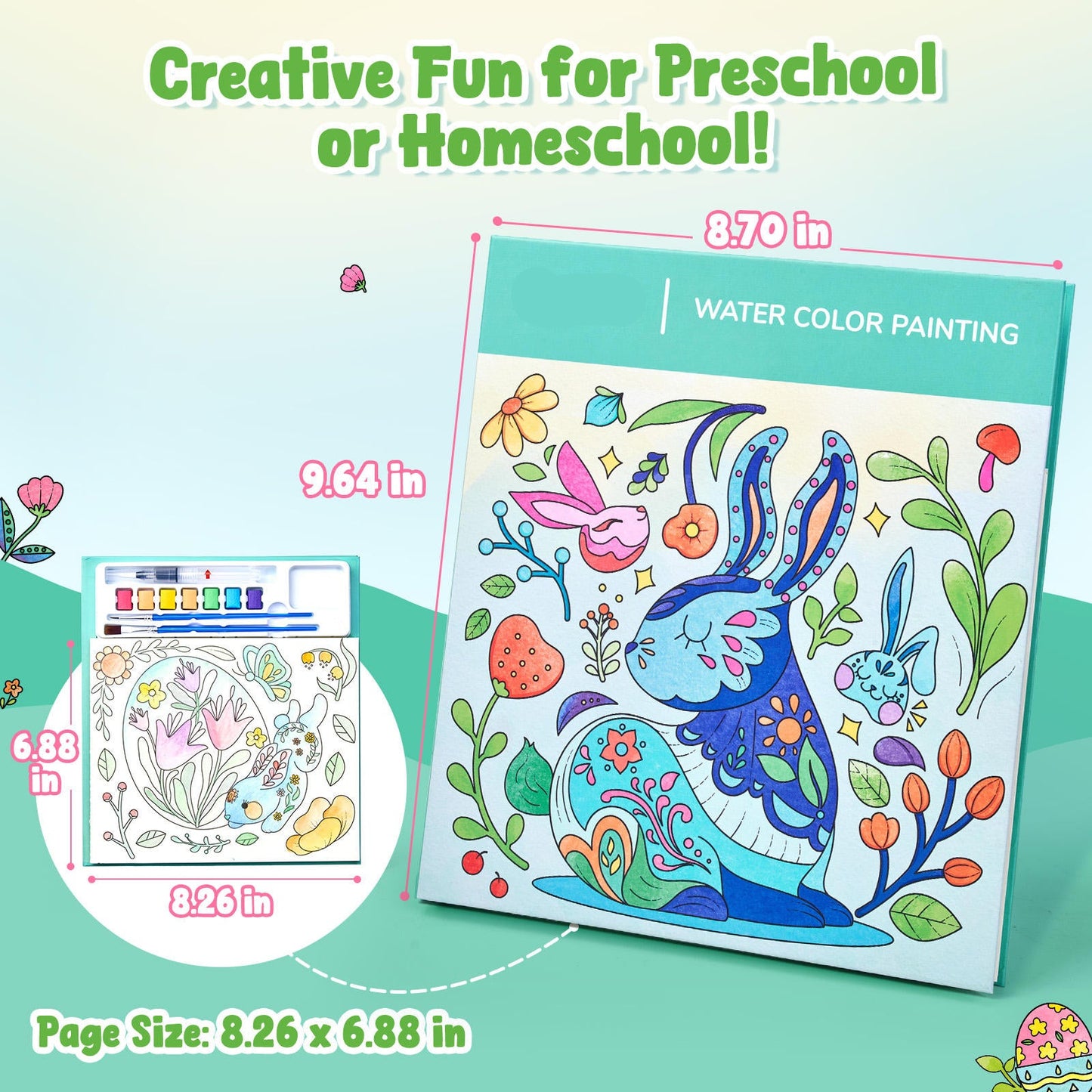 Libro para colorear con agua sin desorden para niños