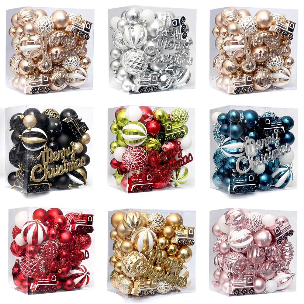 Enfeites de Natal para Pendurar – Conjunto de Bolas Coloridas de 6 cm