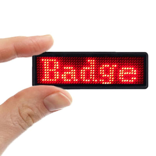 Distintivo LED programable recargable por USB