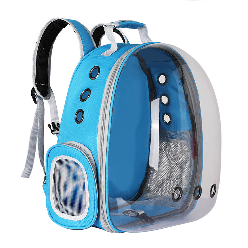 Mochila Transparente e Respirável para Animais de Estimação - Transportadora de Viagem Expansível para Cães e Gatos Pequenos