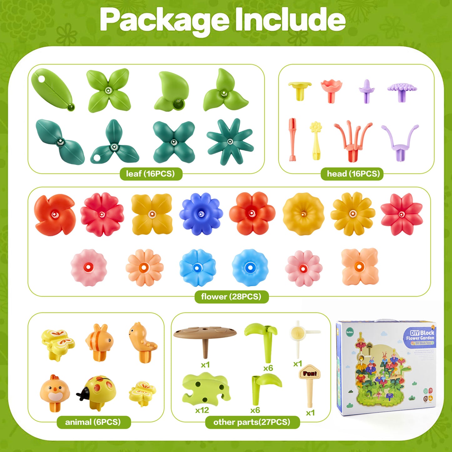 DIY Flower Garden Building Blocks – Creative STEM Construction Toy