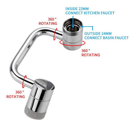 1080° Swivel Faucet Extender – Splashproof with Dual Mode