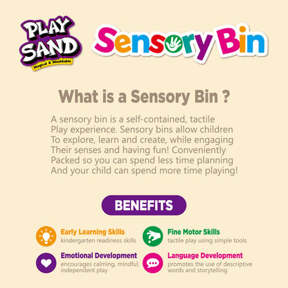 Juego de caja de arena sensorial para niños