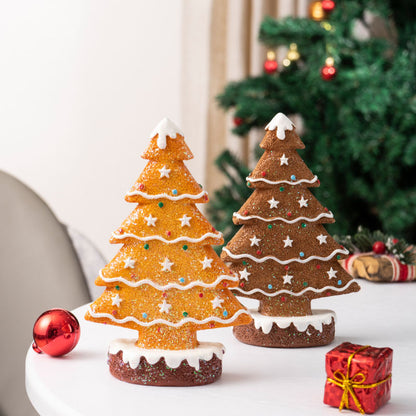 Adornos de Navidad de Jengibre para Árbol - Decoración de Mesa y Estantería Navideña