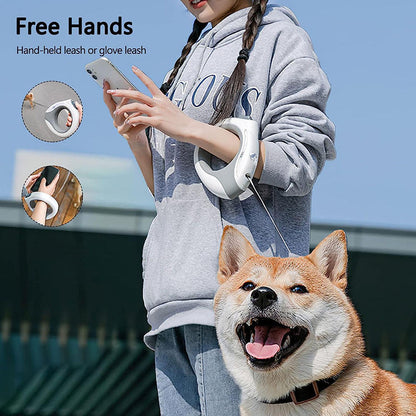 Rechargeable LED Retractable Dog Leash