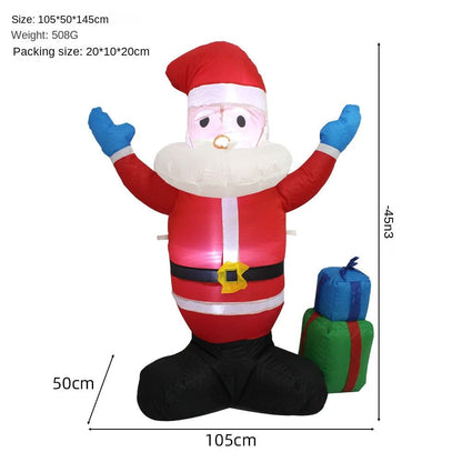 Decoração de Pai Natal Insuflável Gigante de Exterior – Exibição Festiva de Natal Insuflável