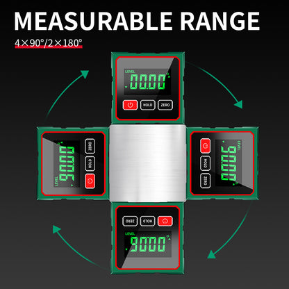 360° Magnetic Digital Angle Finder with Electronic Laser | Rechargeable Inclinometer Level Box