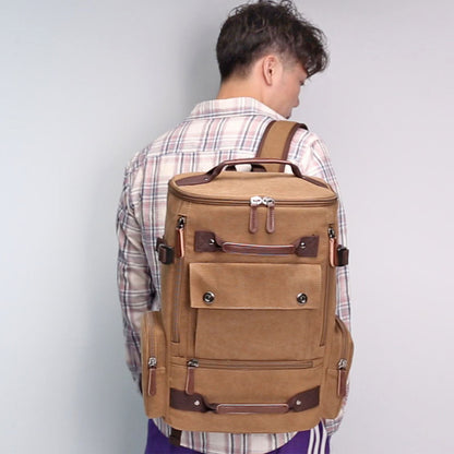 Mochila de lona estilo vintage para la escuela y los viajes