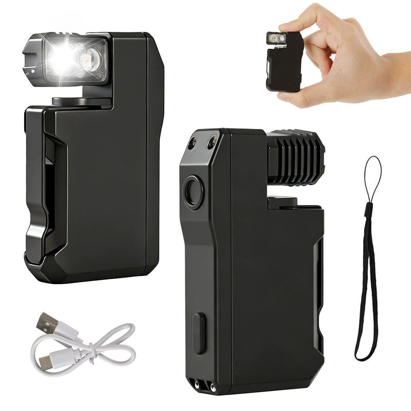 Portable Mini EDC Flashlight with Magnetic Base & Rotating Head