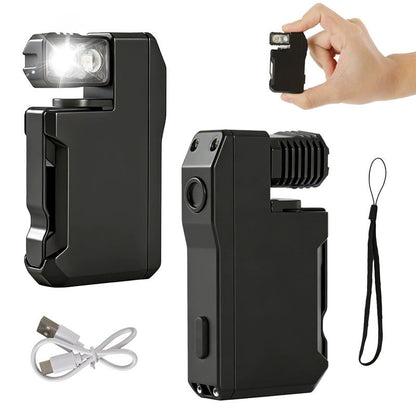 Portable Mini EDC Flashlight with Magnetic Base & Rotating Head