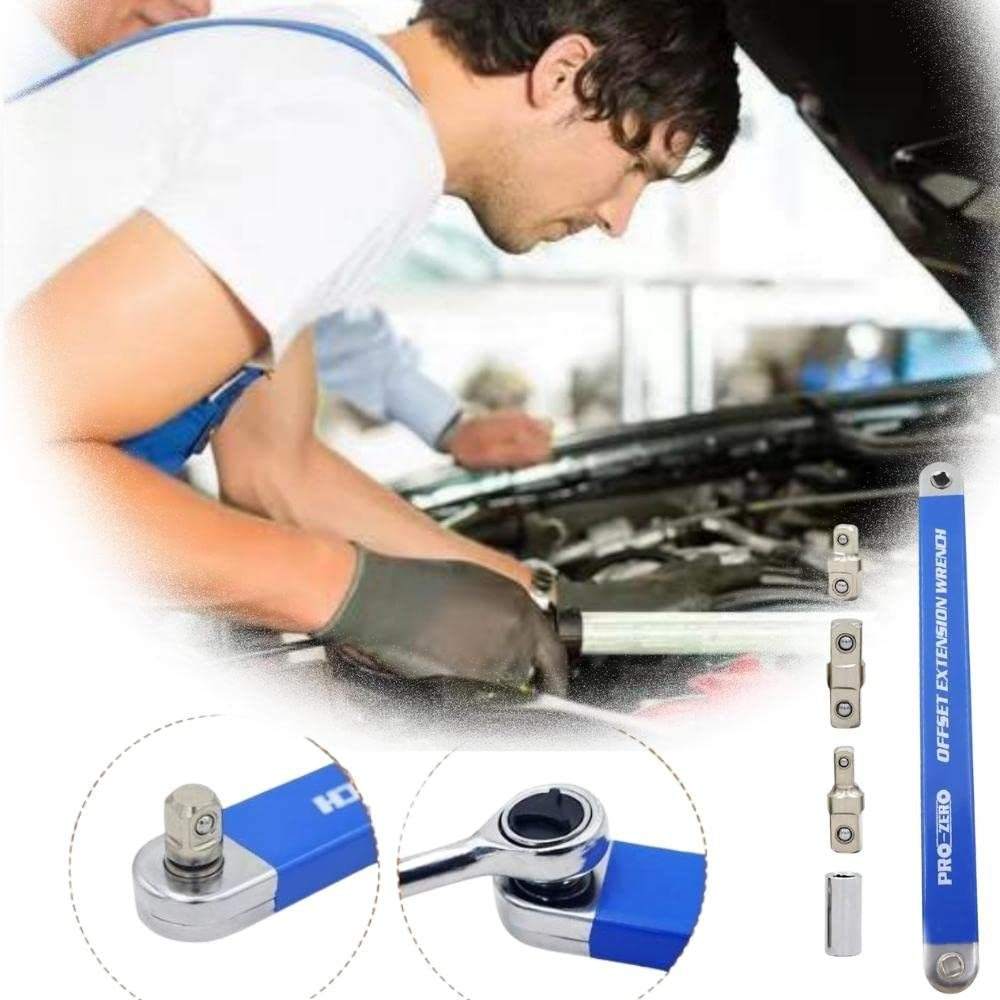 15-Inch Offset Extension Wrench - Professional Reach Extender Tool for Car Repair