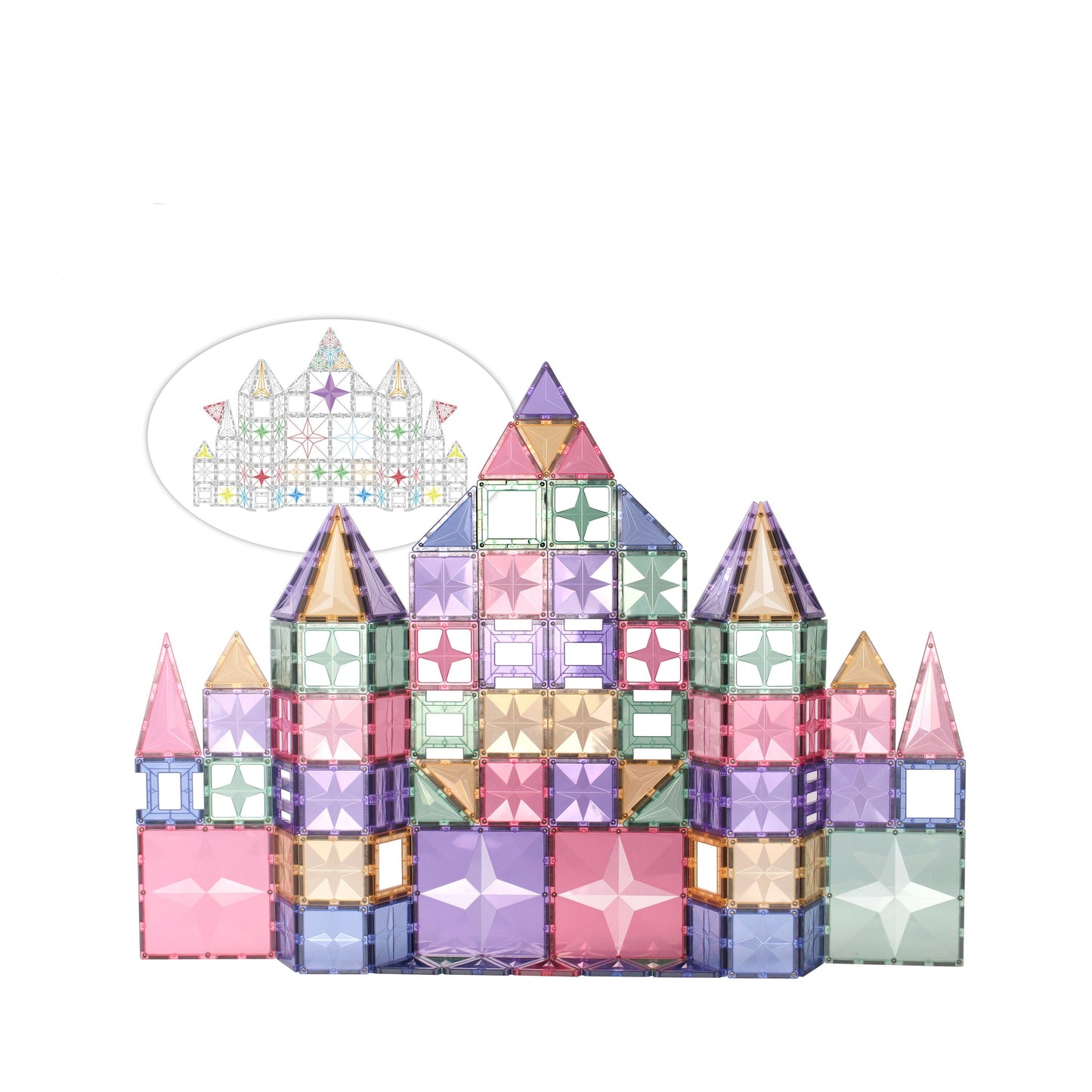 108-Piece Magnetic Building Blocks Set – 3D Educational Construction Toy for Kids