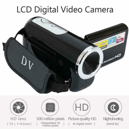 Câmara de Vídeo Digital Full HD 1080p com Ecrã Rotativo