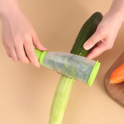 Descascador de Legumes e Frutas com Recipiente para Cascas Integrado