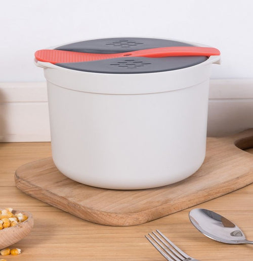 Panela de Cozer a Vapor para Micro-ondas Multi-Funcional – Plástico PP com Tampa e Tabuleiro
