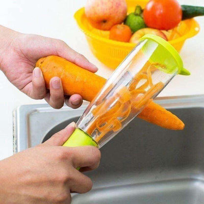 Descascador de Legumes e Frutas com Recipiente para Cascas Integrado