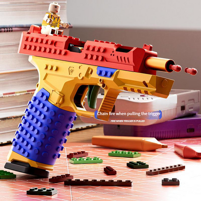 Build & Launch Block Shooter Toy Set – DIY Action Brick Gun