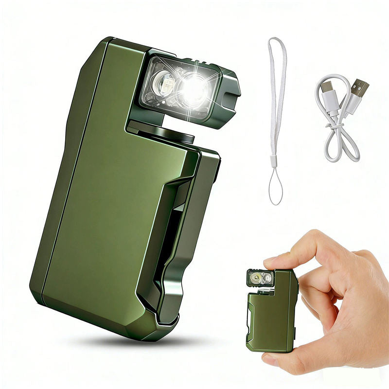 Portable Mini EDC Flashlight with Magnetic Base & Rotating Head