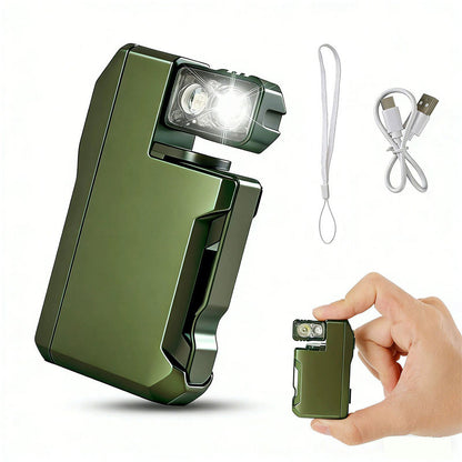 Portable Mini EDC Flashlight with Magnetic Base & Rotating Head