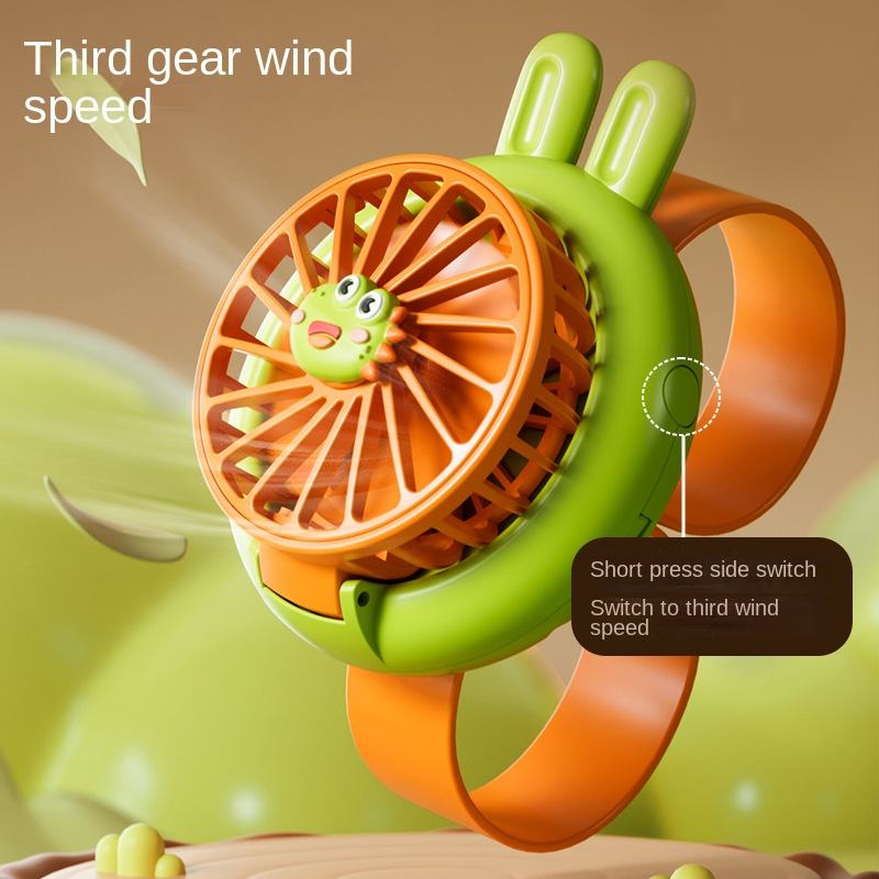 Rechargeable Kids' LED Cartoon Watch Fan