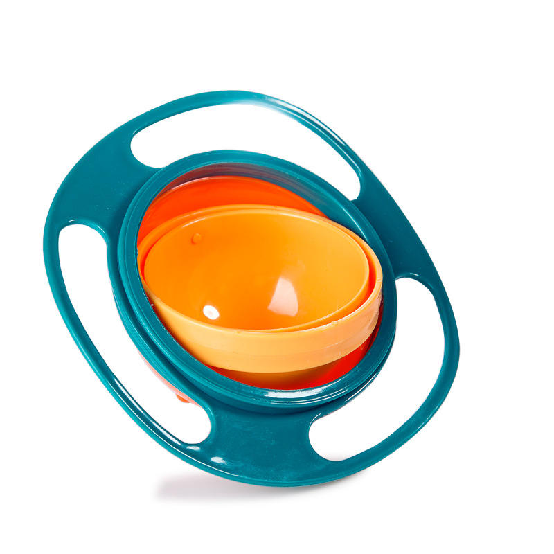 Magic Gyro Bowl for Kids – 360° Rotating Spill-Proof Baby Feeding Bowl with Lid – BPA-Free Snack Dish