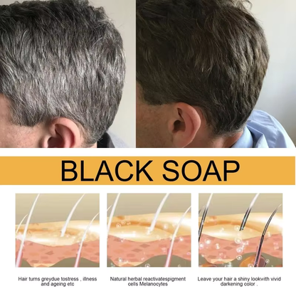 Tratamento Escurecedor de Cabelo com Sabonete Preto de Ervas