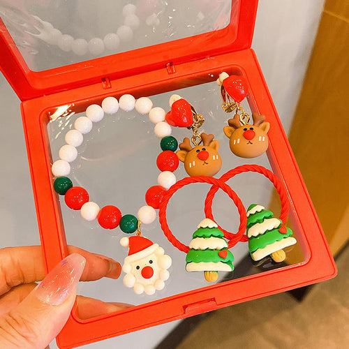 Handmade Christmas Beaded Bracelet Set