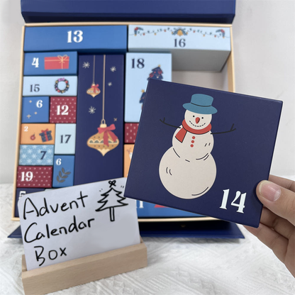 Caja de calendario de adviento de Navidad - Cajas de regalo para la cuenta regresiva de las fiestas DIY