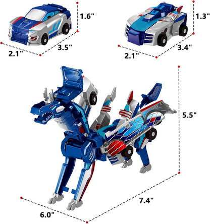 2-in-1 Transforming Robot Dragon Car Toy