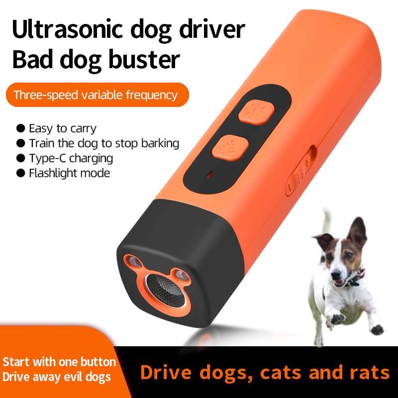 Repelente Ultrassónico Portátil para Ladrar de Cães com Lanterna LED