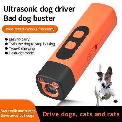 Repelente Ultrassónico Portátil para Ladrar de Cães com Lanterna LED