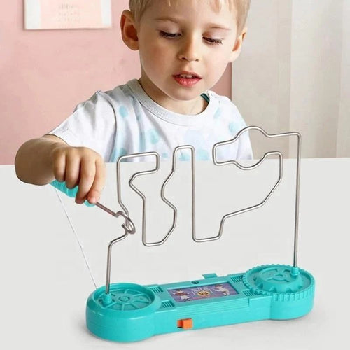 Jogo Labirinto Elétrico de Toque Inteligente Clássico - Brinquedo de Treino de Paciência e Foco para Crianças