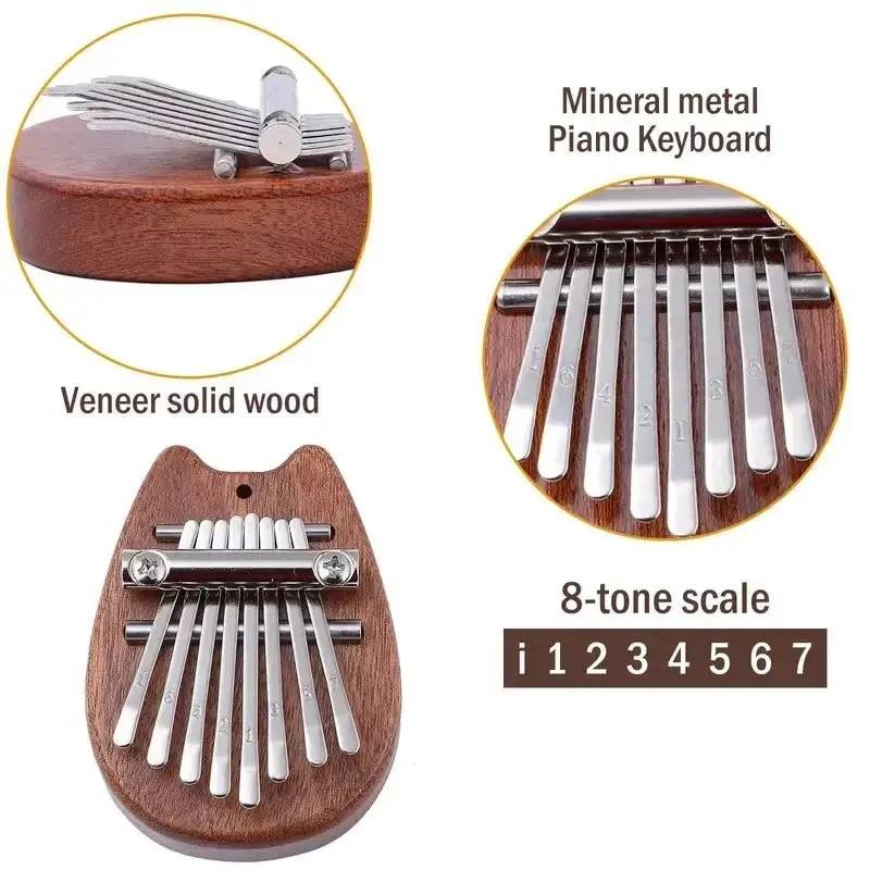 Mini Kalimba de Bolsillo de 8 Teclas
