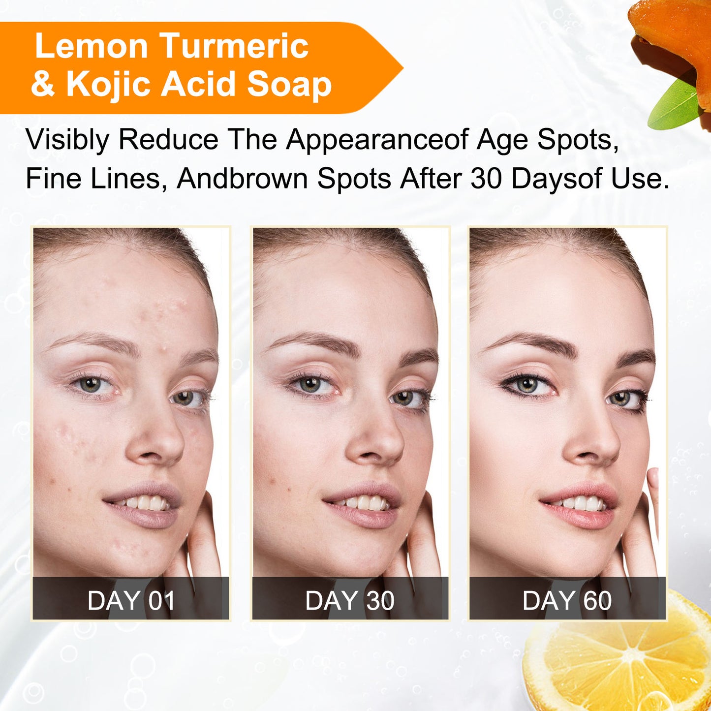Lemon Turmeric & Kojic Acid Brightening Cleansing Bar
