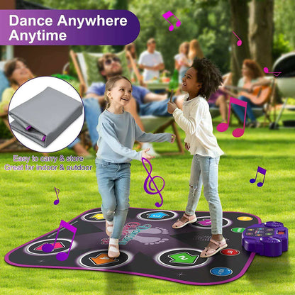 Alfombra de baile interactiva Bluetooth para niños – Juego musical plegable para suelo