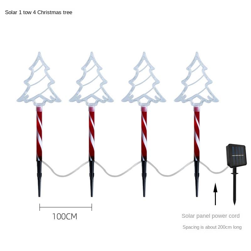 Luz Solar LED Impermeável para Árvore de Natal – Decoração de Jardim e Relvado Exterior