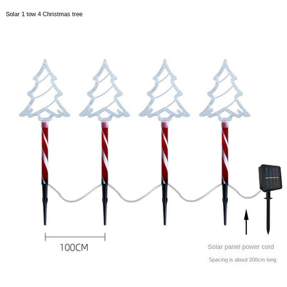 Luz Solar LED Impermeável para Árvore de Natal – Decoração de Jardim e Relvado Exterior