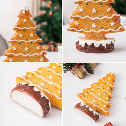 Adornos de Navidad de Jengibre para Árbol - Decoración de Mesa y Estantería Navideña