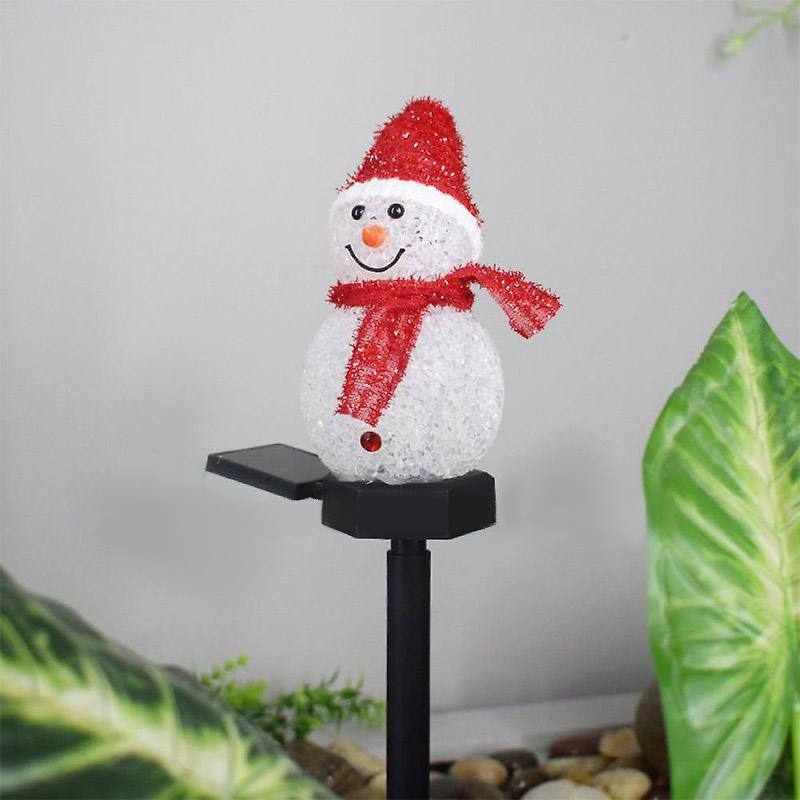 Luzes Solares de Caminho para Jardim Boneco de Neve – Decoração de Natal Exterior