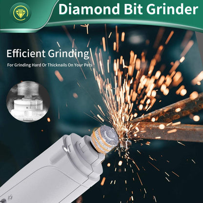 2-in-1 USB Rechargeable Dog Nail Grinder & Clipper with LED Light