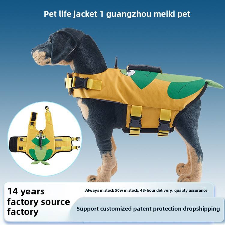 Colete Salva-Vidas Flutuante Refletor Respirável para Animais de Estimação