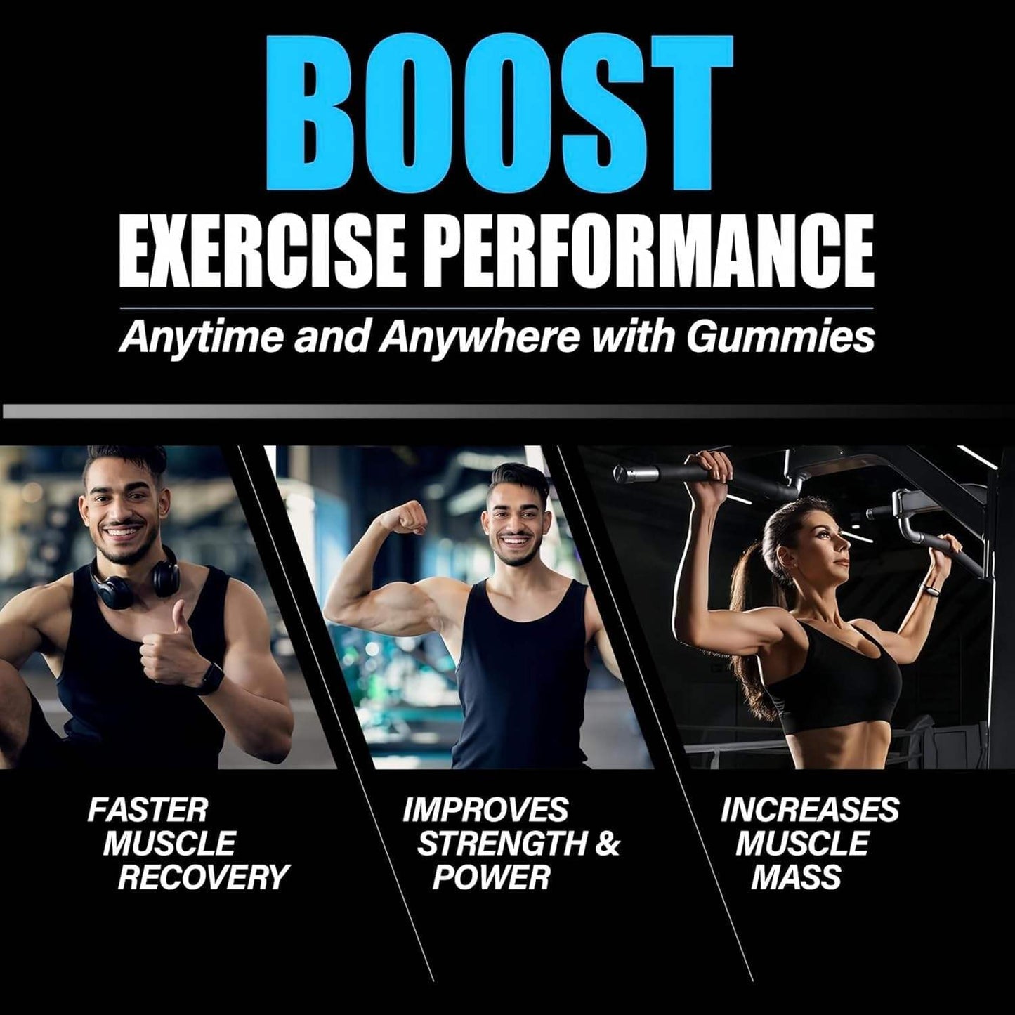 Gomas de Monohidrato de Creatina para Suporte Muscular (5000mg)