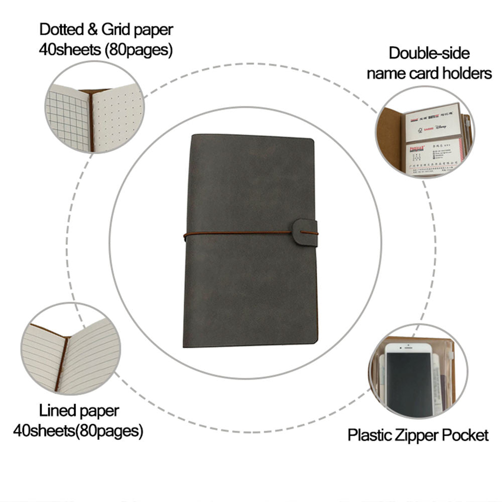 Premium Refillable Leather Traveler's Journal