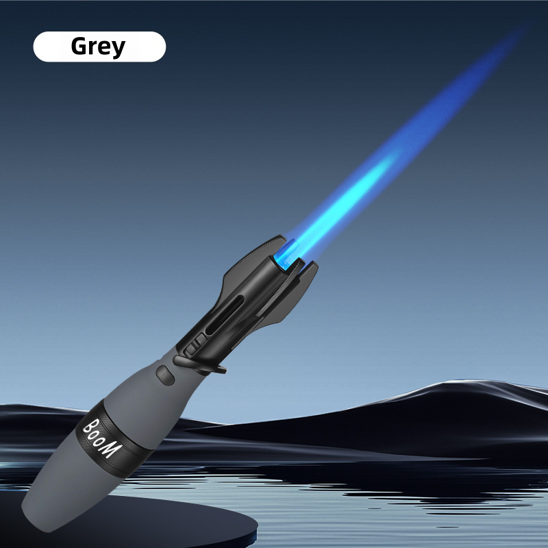 Isqueiro Maçarico Rocket – Maçarico de Butano de Chama Azul à Prova de Vento com Trava de Segurança e Design Fidget Spinner