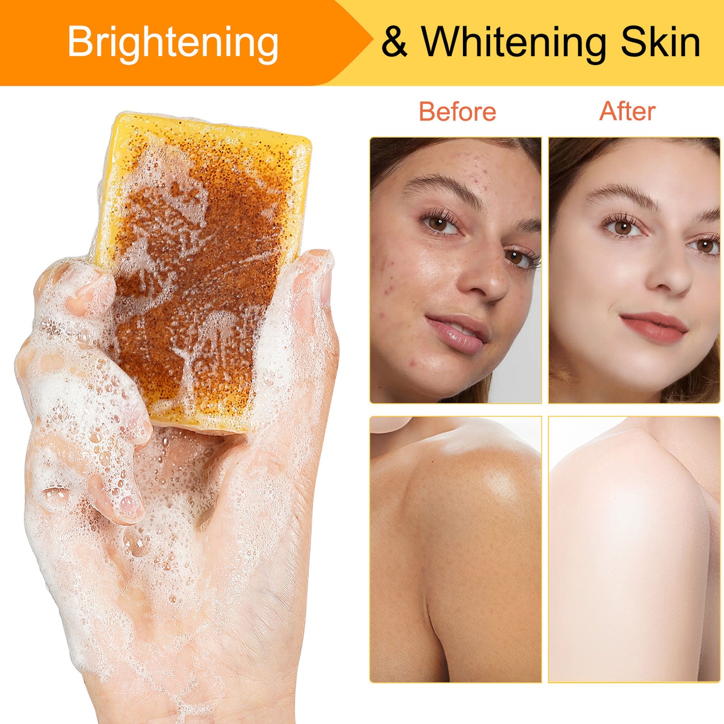 Lemon Turmeric & Kojic Acid Brightening Cleansing Bar