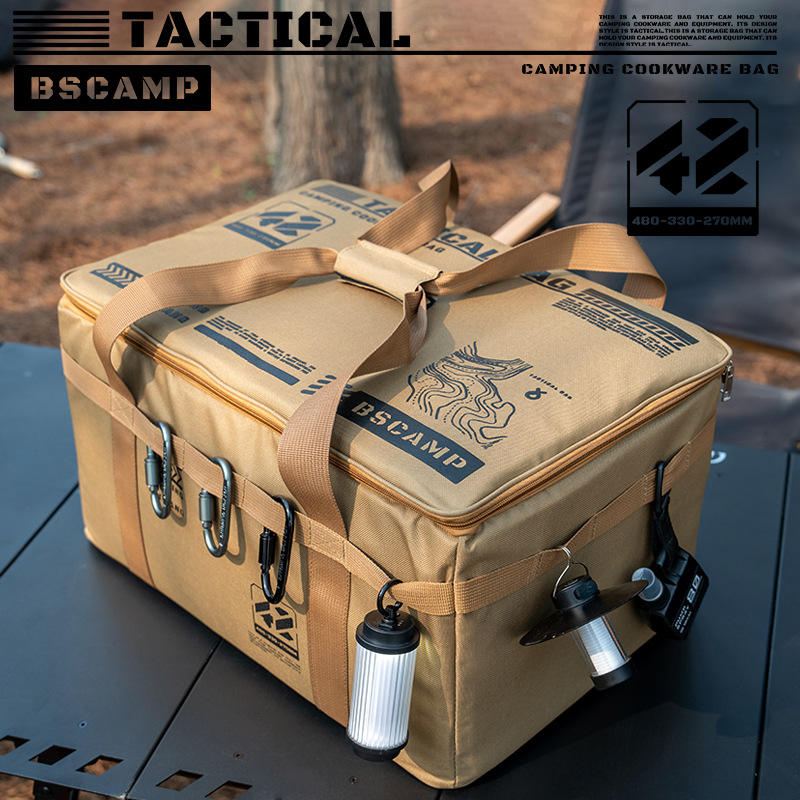 Mochila de Armazenamento para Exterior Impermeável com Vários Compartimentos (42L)