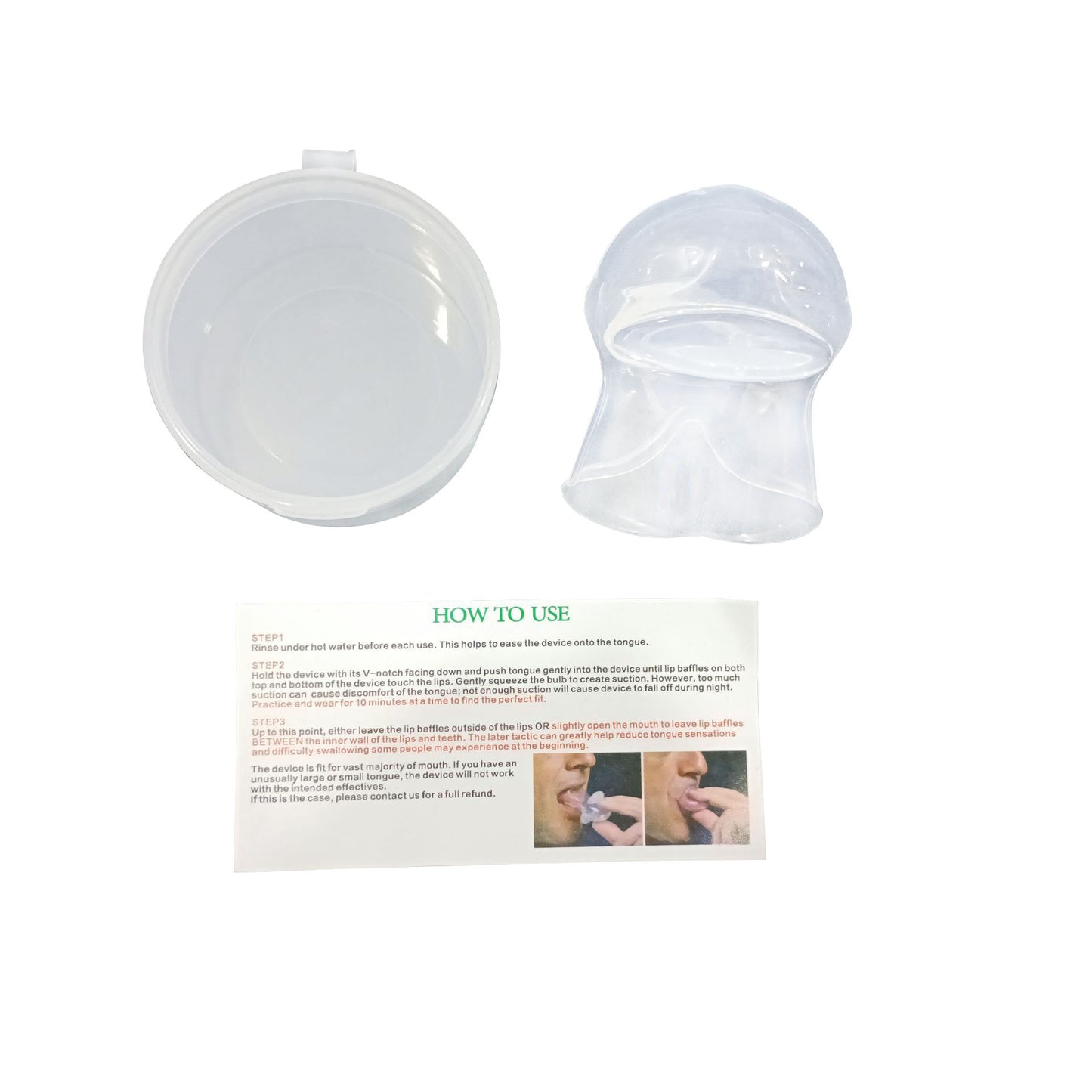 Boquilla antironquidos para retener la lengua