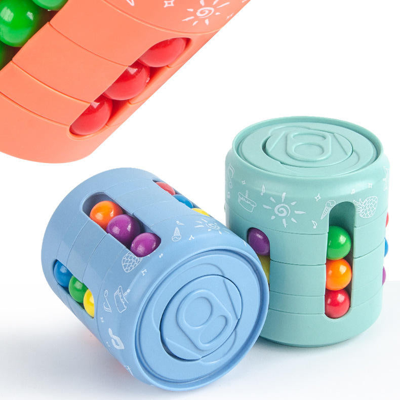 Magic Bean Fidget Spinners Coca-Cola Cubo – Brinquedo Giratório Colorido para Alívio do Stress e Foco