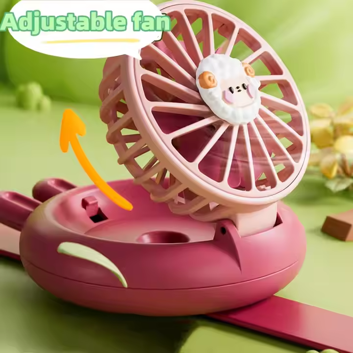 Rechargeable Kids' LED Cartoon Watch Fan